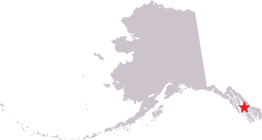 Map of Alaska, showing village of Kake