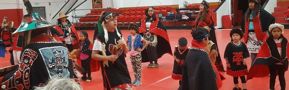 Tlingit tribal dancers, Kake AK